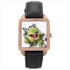 The Muppets Kermit The Frog - Square Unisex Rose Gold Tone Watch