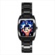 Disney Mickey Mouse - Mens Black Stainless Steel Barrel Style Watch