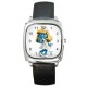 The Smurfs Smurfette  - Silver Tone Square Metal Watch