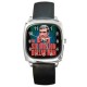 The Six Million Dollar Man - Silver Tone Square Metal Watch