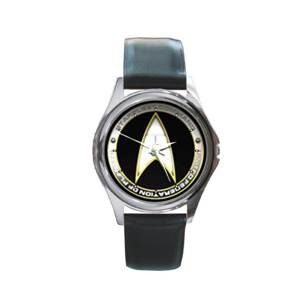 Star Trek Starfleet Command - Silver Tone Round Metal Watch - Stars On ...